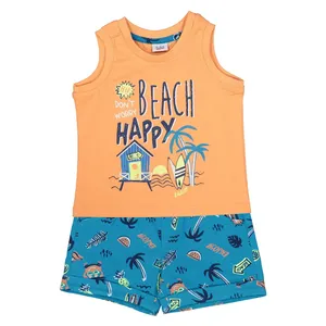 تاپ و شلوارک نخی نوزادی پسرانه - بلوکیدز