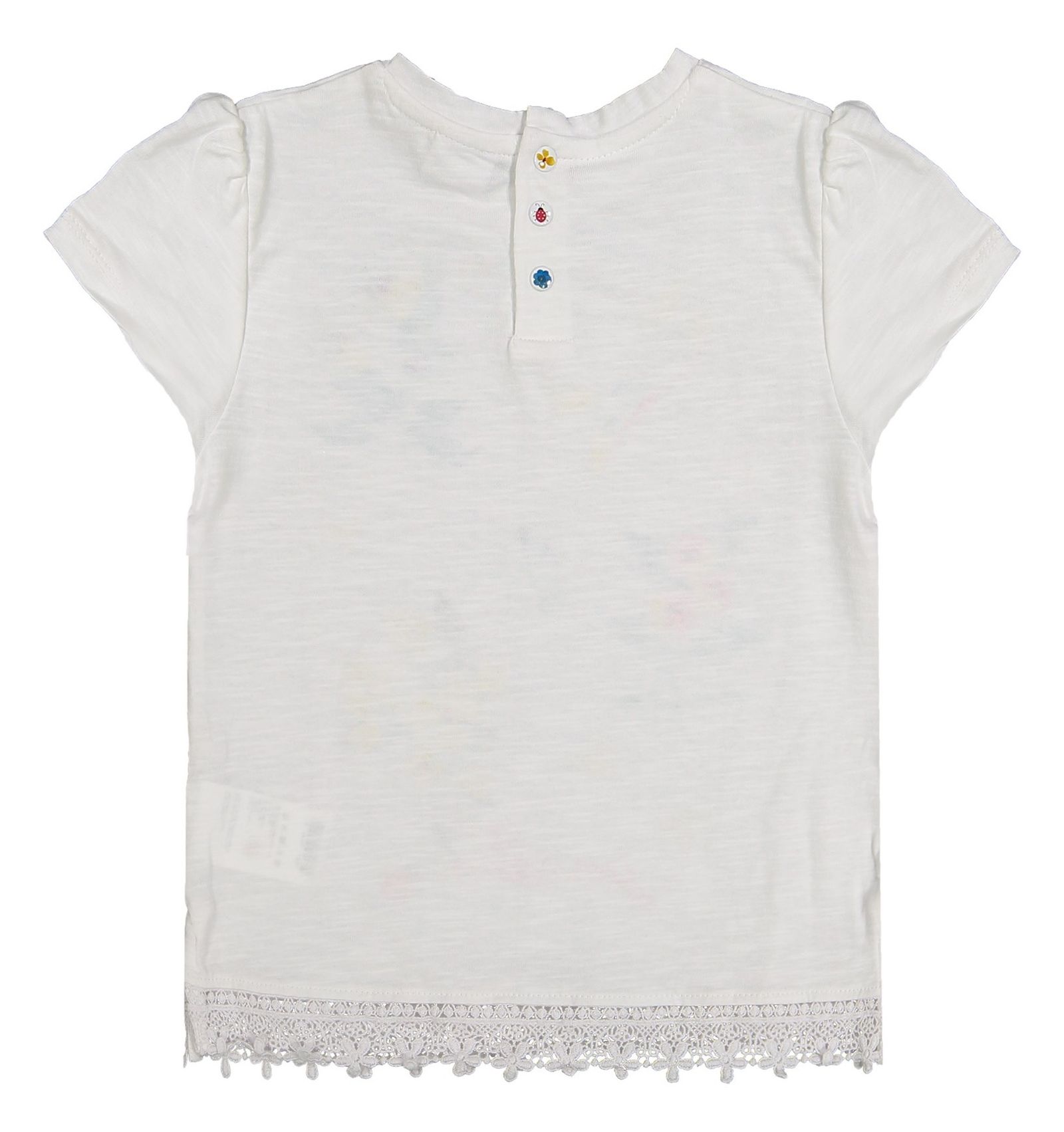 تی شرت نخی ساده نوزادی دخترانه - بلوکیدز - سفيد - 3