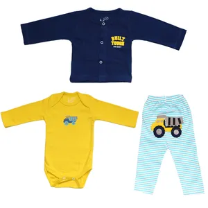 ست 3تکه لباس نوزادی مدل Truck