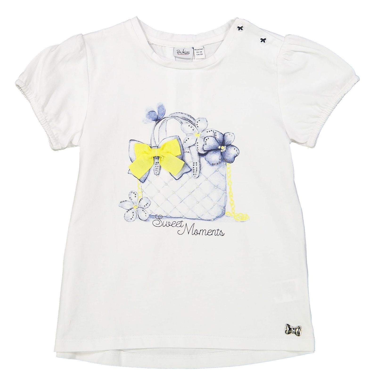 تی شرت نخی ساده نوزادی دخترانه - بلوکیدز - سفيد - 1