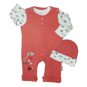 ست 3 تکه لباس نوزادی آدمک طرح جوجه و ابر کد R