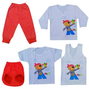 ست 5 تکه لباس نوزادی دخترانه نی نی ماید مدل 10_100