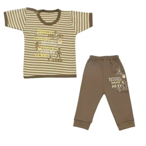 ست 2 تکه لباس نوزادی طرح شکلات کد 22