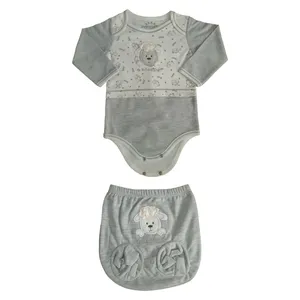 ست 2 تکه لباس نوزادی شفق مدل SD209-LG