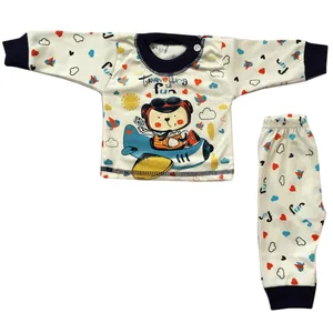 ست 2 تکه لباس نوزادی  مدل خلبان کوچک کد 01