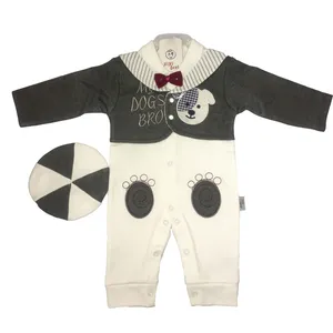 ست سرهمی و کلاه نوزادی نی نی بست طرح سگ کد 2113