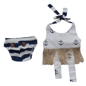 ست 2 تکه لباس نوزادی دخترانه مدل Sailor