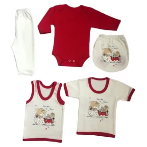 ست 5 تکه لباس نوزادی مدل 3 Tedy