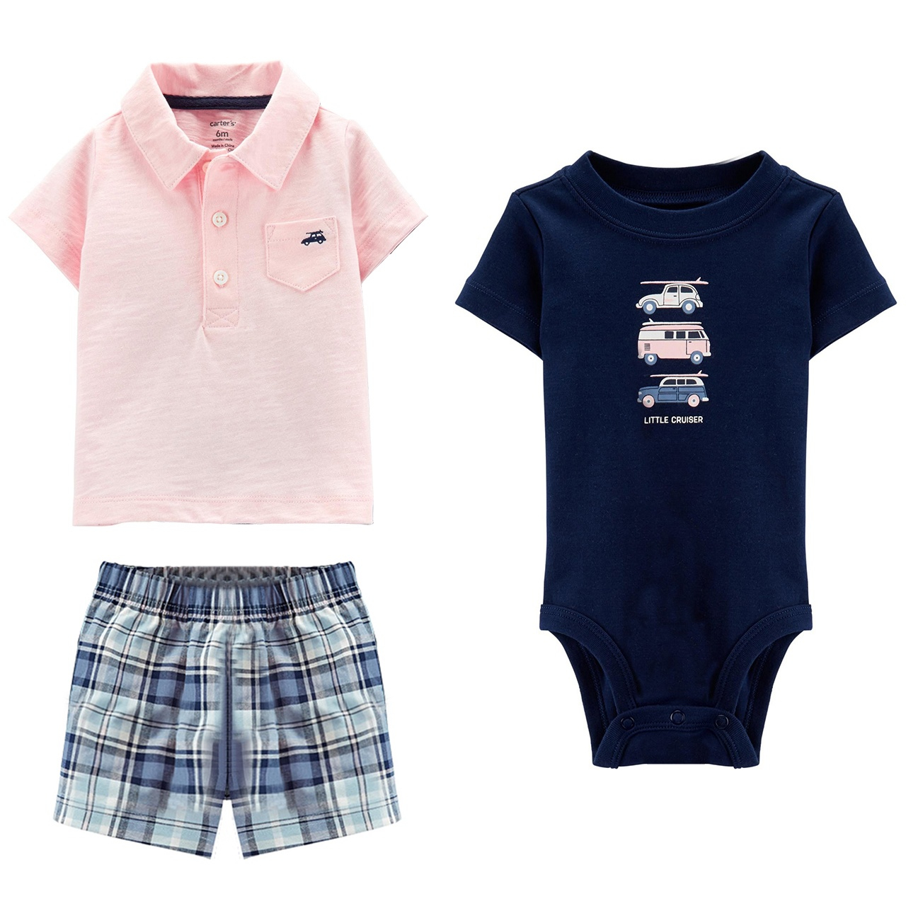 ست 3 تکه لباس نوزادی پسرانه کارترز مدل 896