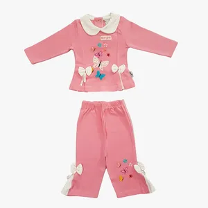 ست دو تکه لباس نوزادی دخترانه مدل 494