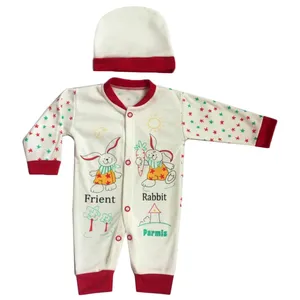 ست 2 تکه لباس نوزادی طرح Rabbit مدل 004