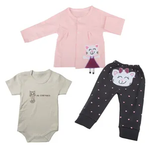 ست 3 تکه لباس نوزادی دخترانه کد 301