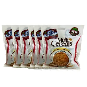 بیسکویت سبوس دار ساده مولتی کرال ستاک مقدار 450 گرم بسته 6 عددی