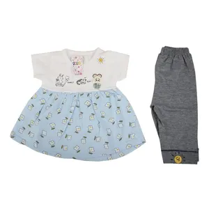 ست پیراهن و شلوار نوزادی دخترانه کد 307