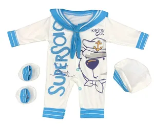 ست 4 تکه لباس نوزادی طرح ملوان کد 01