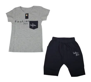 ست تیشرت و شلوارک نوزادی پسرانه کد 321