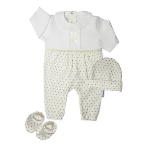 ست سه تکه لباس نوزادی آدمک مدل 133801W