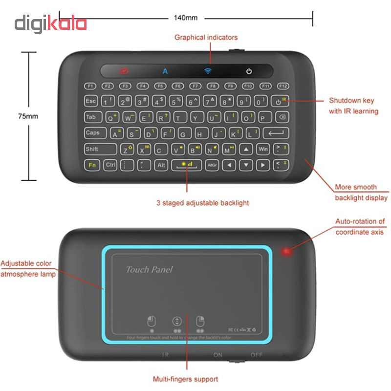 کیبورد بی‌ سیم اچ‌20 مدل DK1، سوییچ ممبران، Portable