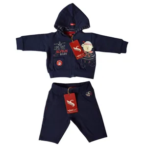 ست سوییشرت و شلوار نوزادی پسرانه سیلورسان کد 058