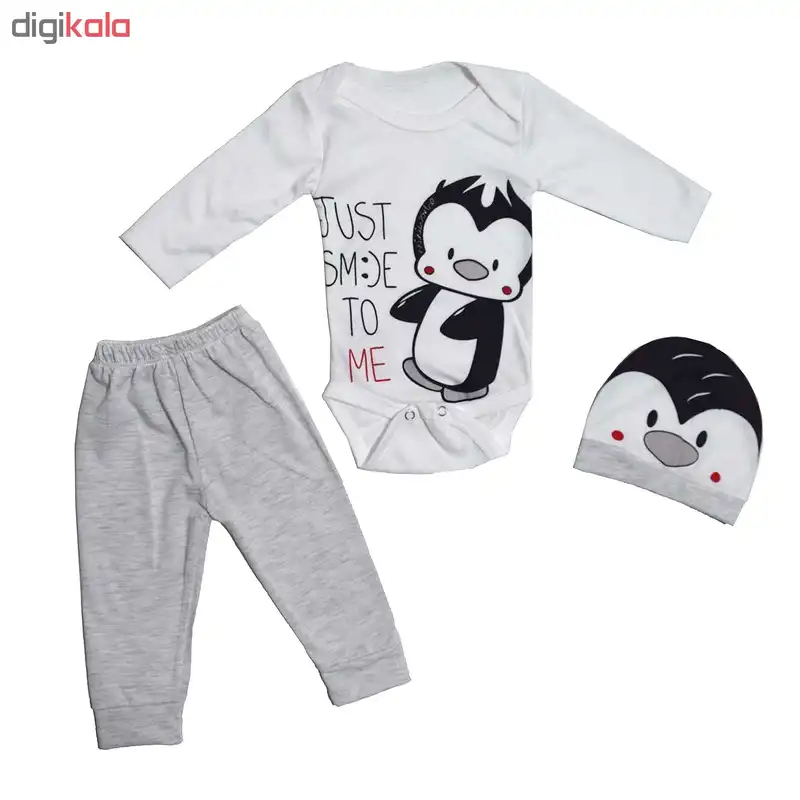 ست 3 تکه لباس نوزادی پسرانه مدل Pangu/07