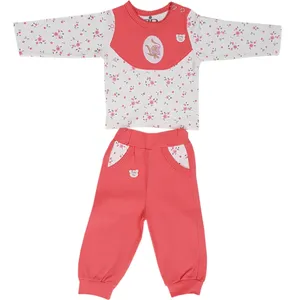 ست تی شرت و شلوار نوزادی دخترانه مدل نازلی 002