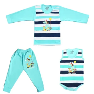 ست 3 تکه لباس نوزادی مدل BR