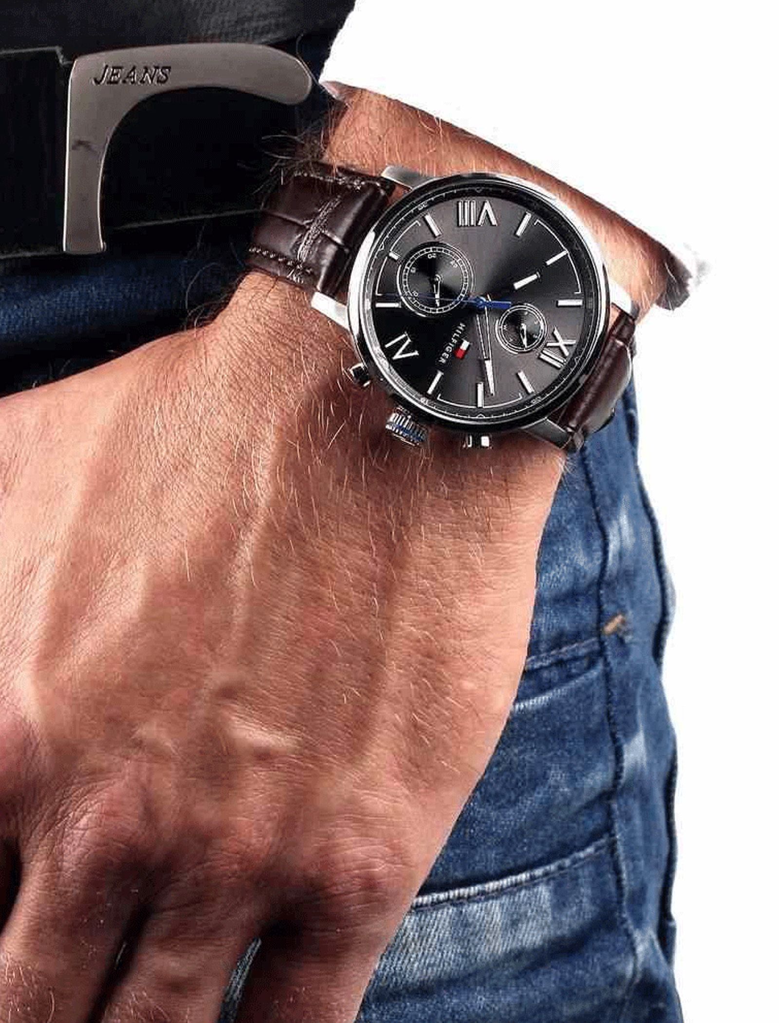 ساعت مچی عقربه ای مردانه تامی هیلفیگر مدل 1791309 - قهوه ای - 4