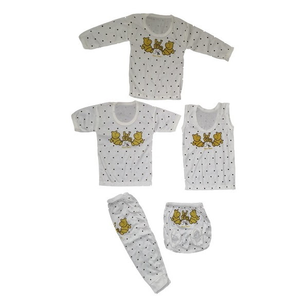 ست پنج تکه لباس نوزادی کد 55555