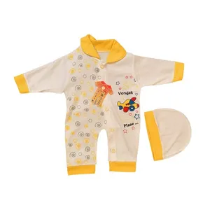 ست سرهمی و کلاه نوزادی دخترانه کد 71133YEL