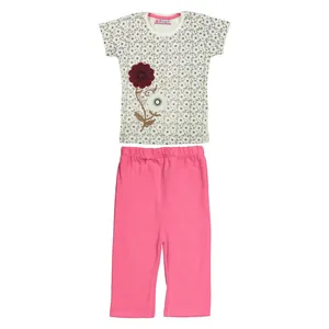 ست تی شرت و شلوار نورادی دخترانه سوگل کد 155