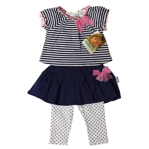 ست تی شرت و شلوار نوزادی دخترانه طرح پاپیون کد 104