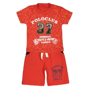 ست تی شرت و شلوارک نوزادی پسرانه کد 121