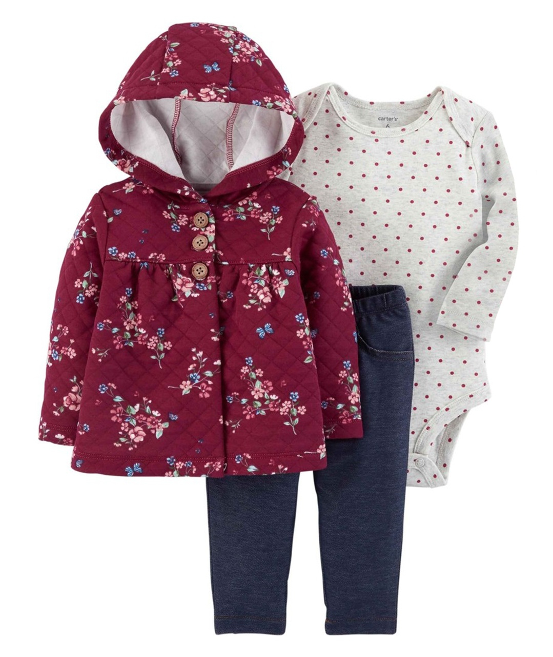 ست 3 تکه لباس دخترانه کارترز مدل 844