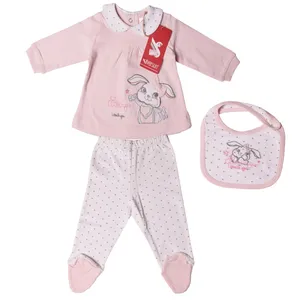 ست 3 تکه لباس نوزادی دخترانه سیلورسان طرح خرگوش کد 133