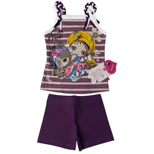 ست تاپ و شلوارک نوزادی دخترانه کد 249