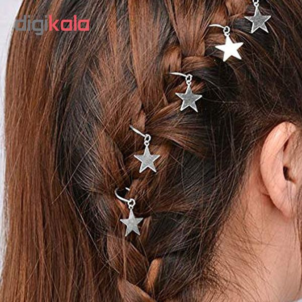حلقه تزیینی مو طرح ستاره کد ST 01 بسته 5 عددی حلقه تزیینی مو طرح ستاره کد ST 01 بسته 5 عددی