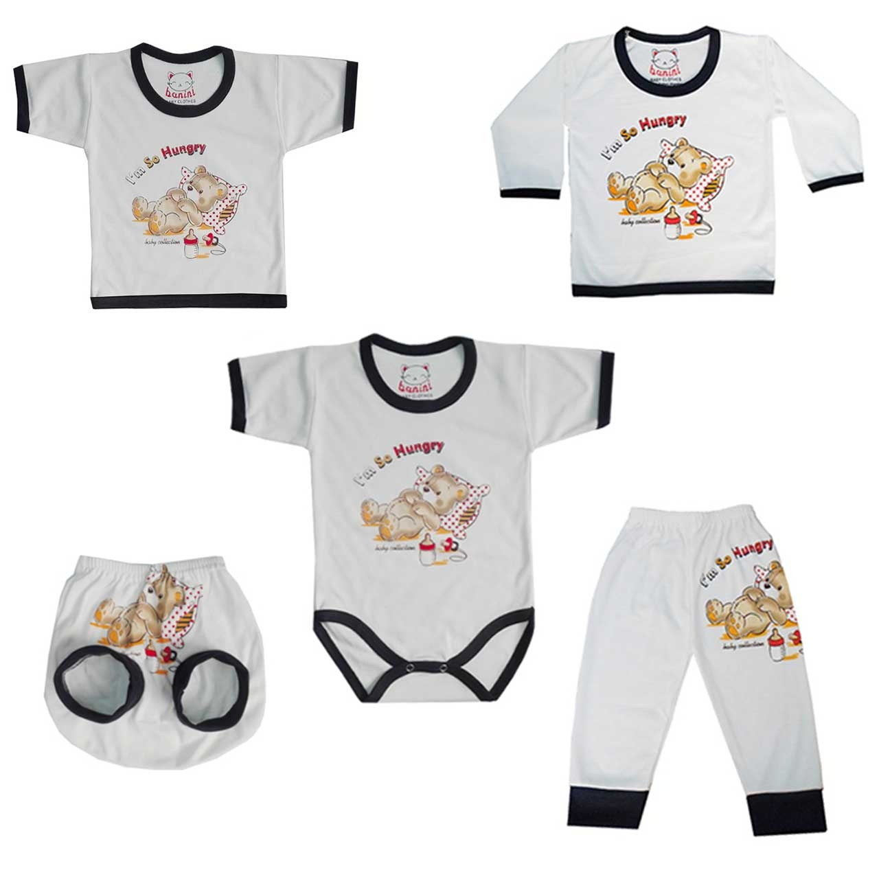 ست پنج تکه لباس نوزادی بانی نی مدل 230