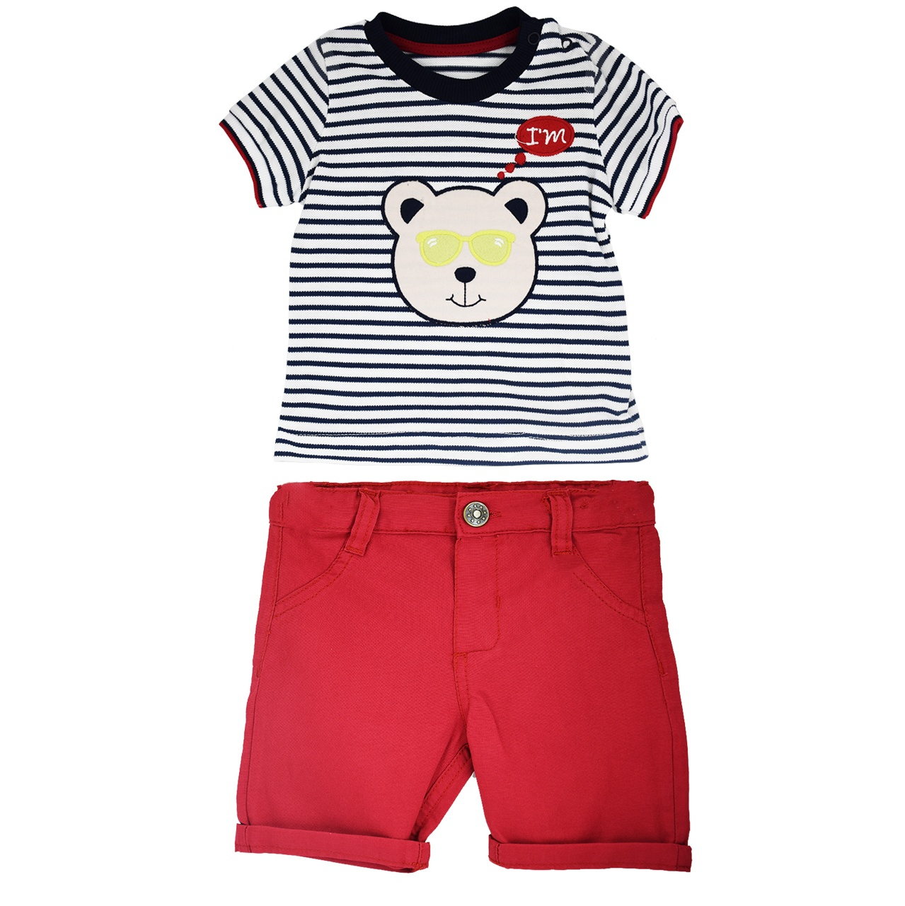 ست تی شرت و شلوارک نوزادی ببوش کد L8836