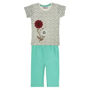 ست تی شرت و شلوار نورادی دخترانه سوگل کد 152