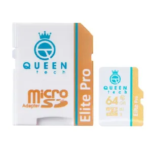 کارت حافظه microSDXC کوئین تک مدل  Elite pro 566X کلاس 10 استاندارد UHS-I U1 سرعت 85MBps ظرفیت 64 گیگابایت به همراه آداپتور SD