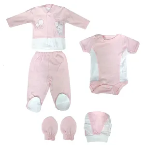 ست 5 تکه لباس نوزادی دخترانه کد 2744 C