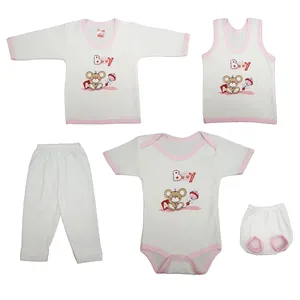 ست 5 تکه لباس نوزادی بی آی ام طرح Baby-Bear مدل P1