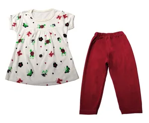 ست تی شرت و شلوار نوزادی دخترانه کد 2-380040