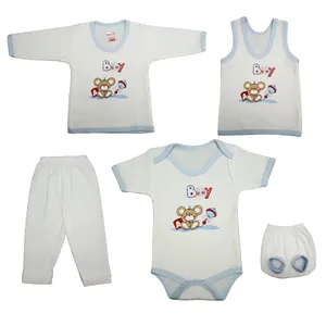 ست 5 تکه لباس نوزادی بی آی ام طرح Baby-Bear مدل B1