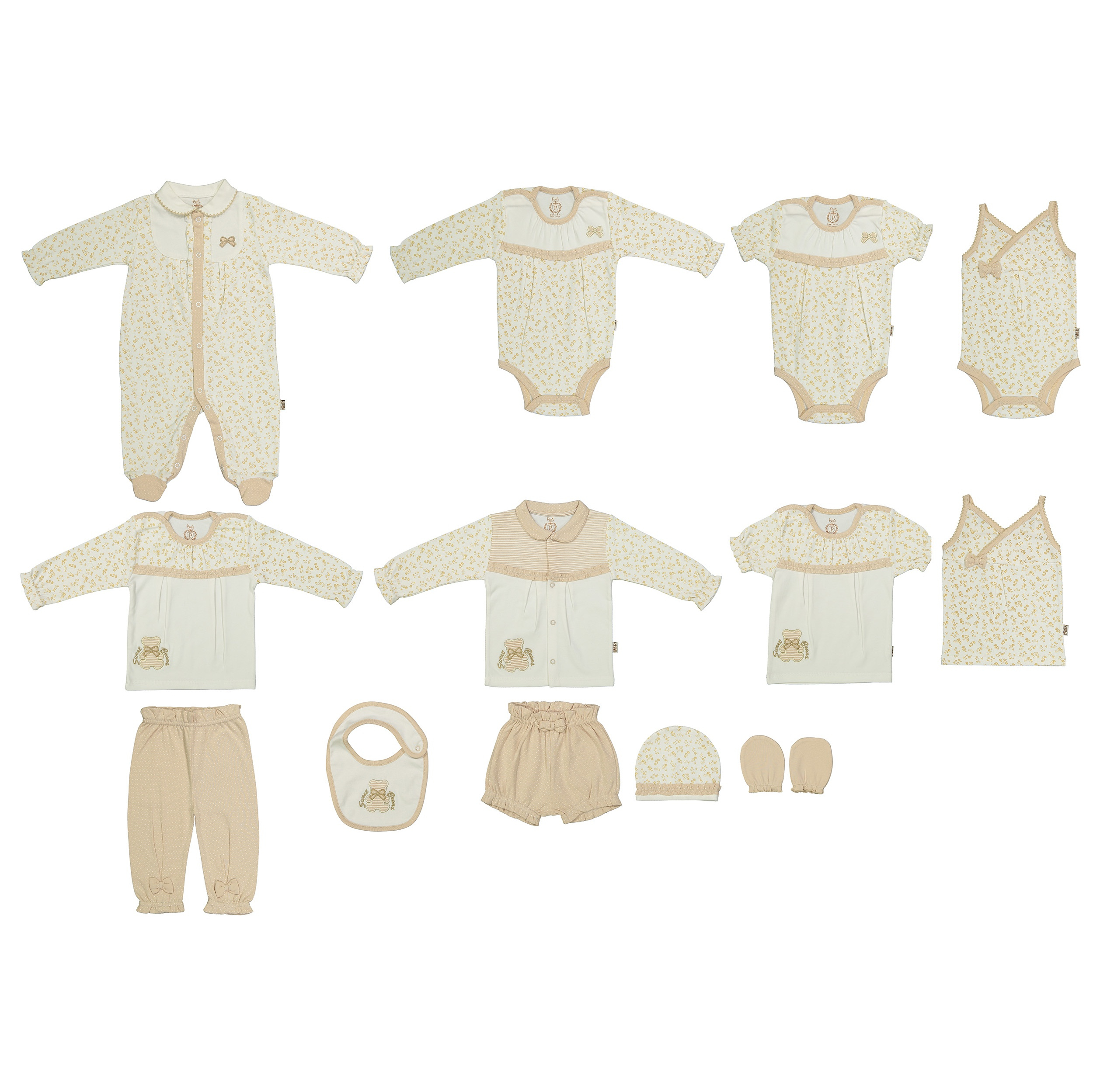 ست 13 تکه لباس نوزادی پاریز طرح سوئیت