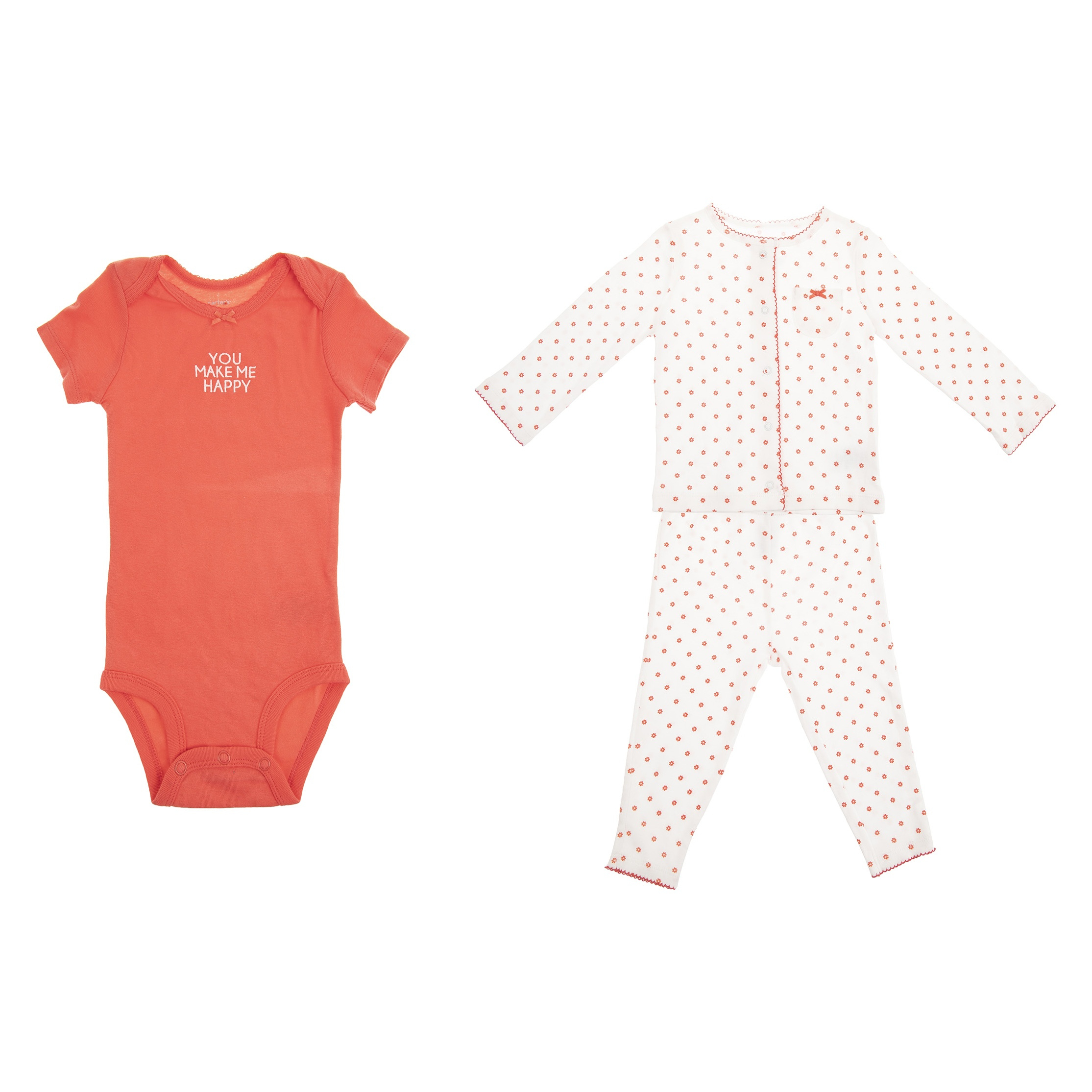 ست 3 تکه  لباس نوزادی دخترانه  کارترز کد 654