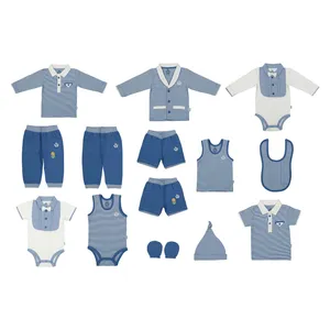 ست 12 تکه لباس نوزادی پاریز طرح راه راه