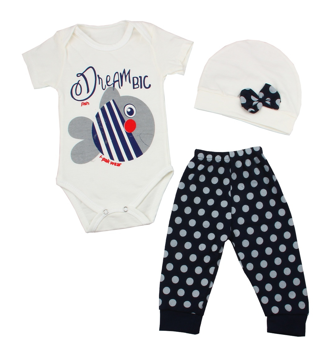 ست 3 تکه لباس نوزادی کد 98