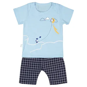 ست تی شرت و شلوارک نوزادی کد 9