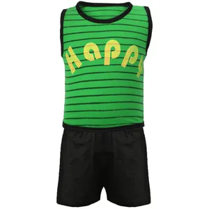 ست تاپ و شلوارک نوزادی پسرانه کد RH030-G